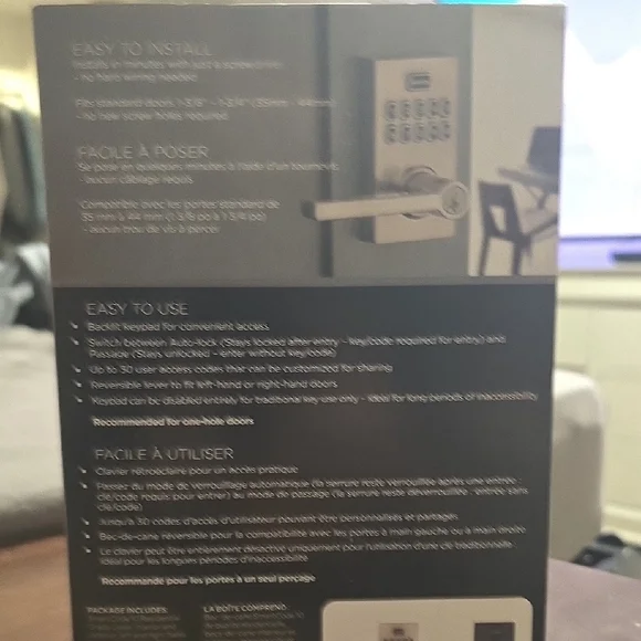 Weiser SmartCode 10 Electronic Lever Lock - Picture 3 of 3